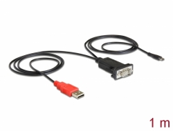 62533 Delock Adaptér Micro USB > Sériový RS-232 pro zařízení Android