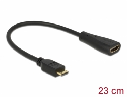 65650 Delock Cable High Speed HDMI with Ethernet - mini C male > A female