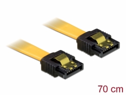82481 Delock SATA 3 Gb/s kabel 70 cm gul