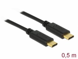 83043 Delock Câble USB 2.0 Type-C vers Type-C 0,5 m PD 5 A E-Marker