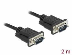 86574 Delock Cablu serial RS-232 D-Sub 9 tată la tată, 2 m