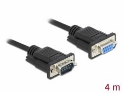 86619 Delock Serial Cable RS-232 D-Sub9 male to female with narrow plug housing 4 m 