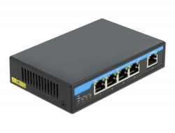 87764 Delock Conmutador Ethernet Gigabit de 4 puertos PoE + 1 RJ45
