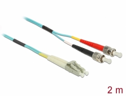 86568 Delock Cable Optical Fibre LC to ST Multi-mode OM3 2 m
