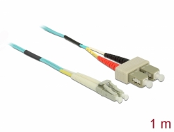 86564 Delock Cable de fibra óptica LC > SC multimodo OM3 1 m