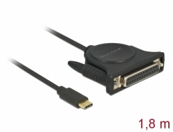 62980 Delock Αρσενικός αντάπτορας USB Type-C™ 2.0 > 1 x θηλυκός παράλληλος DB25