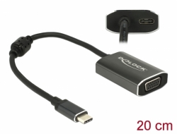 62989 Delock Adapter USB Type-C™ csatlakozódugóval > VGA csatlakozóhüvellyel (DP váltakozó mód) PD funkcióval