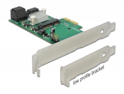 89371 Delock Κάρτα PCI Express x2 > Υβριδικό 3 x εσωτερικοί SATA 6 Gb/s + 1 x εσωτερικό mSATA