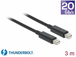 83151 Delock Kabel Thunderbolt™ 2 hane > Thunderbolt™ 2 hane 3 m svart