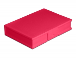 18374 Delock Scatola di protezione per HDD da 3.5″ rosso