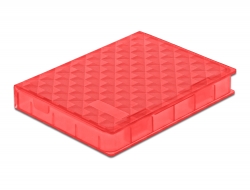 18370 Delock Caja de protección para 2.5″ HDD / SSD rojo