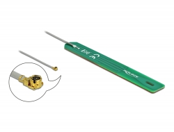 12692 Delock LPWAN Antenna 880 - 960 MHz I-PEX Inc., MHF® I plug 2 dBi 1.13 7.5 cm PCB internal self-adhesive