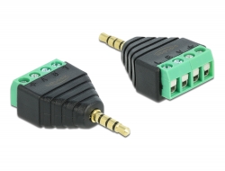 65453 Delock Adapter Stereo plug 3.5 mm > Terminal Block 4 pin
