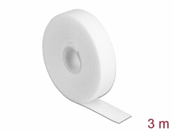 18380 Delock Hook-and-loop tape on roll L 3 m x W 20 mm white