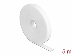18377 Delock Hook-and-loop tape on roll L 5 m x W 13 mm white