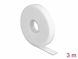 18376 Delock Hook-and-loop tape on roll L 3 m x W 13 mm white