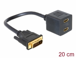 65069 Delock Adapter DVI 24+1 Stecker zu 2 x HDMI Buchse
