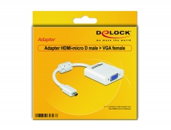 Delock Products 65347 Delock Adapter HDMI-micro D male > VGA female white