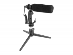 66582 Delock Set de microfoane pentru vlogging Shotgun pentru smartphone-uri și camere DSLR