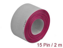 66609 Delock Flat Ribbon Cable 15 pin, 1.27 mm pitch, 2 m