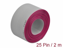 66613 Delock Flat Ribbon Cable 25 pin, 1.27 mm pitch, 2 m