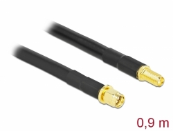 90466 Delock Antenski kabel s SMA utikačem na SMA ženski LMR/CFD300 0,9 m low loss