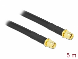 90451 Delock Antenna Cable SMA plug to SMA plug LMR/CFD300 5 m low loss