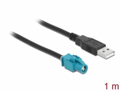 90503 Delock Kábel HSD Z hüvely - A-típusú USB 2.0 apa 1 m Premium