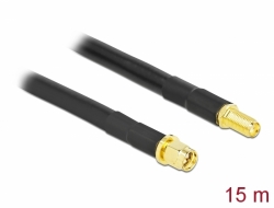 90463 Delock Anténní kabel SMA samec na SMA samice LMR/CFD300 15 m low loss