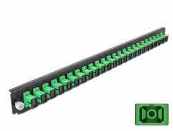 43352 Delock Přední panel spojovací krabice rozměru 19″ na 24 vývodů, SC Simplex, zelený