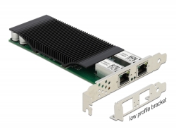 88500 Delock Κάρτα PCI Express x4 προς 2 x Gigabit LAN PoE+