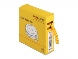 18354 Delock Kabelmarker Box, Nr: 0, gelb, 500 Stück