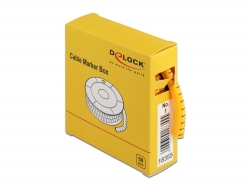 18355 Delock Caja de marcadores de cables, No. 1, amarillo, 500 unidades