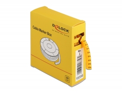 18356 Delock Krabice kabelových značkovačů, č. 2, žluté, 500 ks