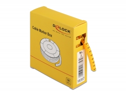 18357 Delock Cutie cu markere pentru cablu, nr. 3, galben, 500 bucăți