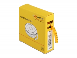 18360 Delock Caja de marcadores de cables, No. 6, amarillo, 500 unidades