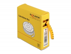 18362 Delock Kabelmarker Box, Nr: 8, gelb, 500 Stück