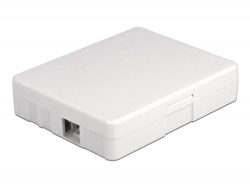86842 Delock Optical Fiber Connection Box for wall mounting for 2 x SC Simplex or LC Duplex white 