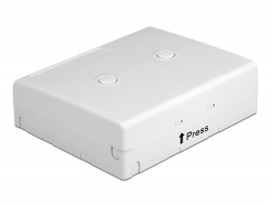 86843 Delock Optical Fiber Connection Box for wall mounting for 4 x SC Simplex or LC Duplex white