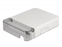 86844 Delock Optical Fiber Connection Box for wall mounting for 1 x SC Simplex or LC Duplex white