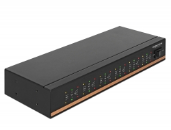 64070 Delock USB 2.0 till 12 port seriell RS-232 Hub med överspänningsskydd och utvidgat temperaturintervall