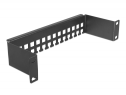 66678 Delock 10″ Cable support rail bracket shape 1U black