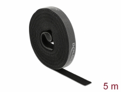 18384 Delock Hook-and-loop tape on roll L 5 m x W 15 mm black