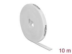 18388 Delock Hook-and-loop tape on roll L 10 m x W 15 mm white
