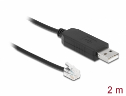 66738 Delock Adapter cable USB Type-A to Serial RS-232 RJ10 with ESD protection Meade Autostar 2 m