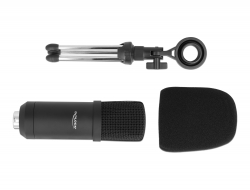 Microphone col de cygne 12cm OP-M80 câble connecteur jack 3.5 stéréo