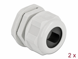 60390 Delock Cable Gland PG29 for flat cable grey 2 pieces