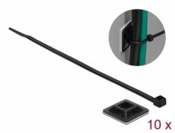 18831 Delock Cable Tie Mount 25 x 25 mm with Cable Tie L 300 x W 4.8 mm black
