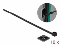 18672 Delock Cable Tie Mount 20 x 20 mm with Cable Tie L 100 x W 2.5 mm black