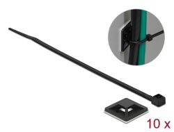 18673 Delock Cable Tie Mount 25 x 25 mm with Cable Tie L 150 x W 3.6 mm black